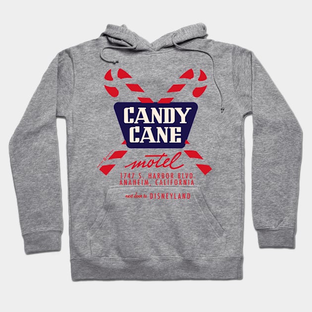 Candy Cane Motel Vintage Anaheim California Hoodie by StudioPM71